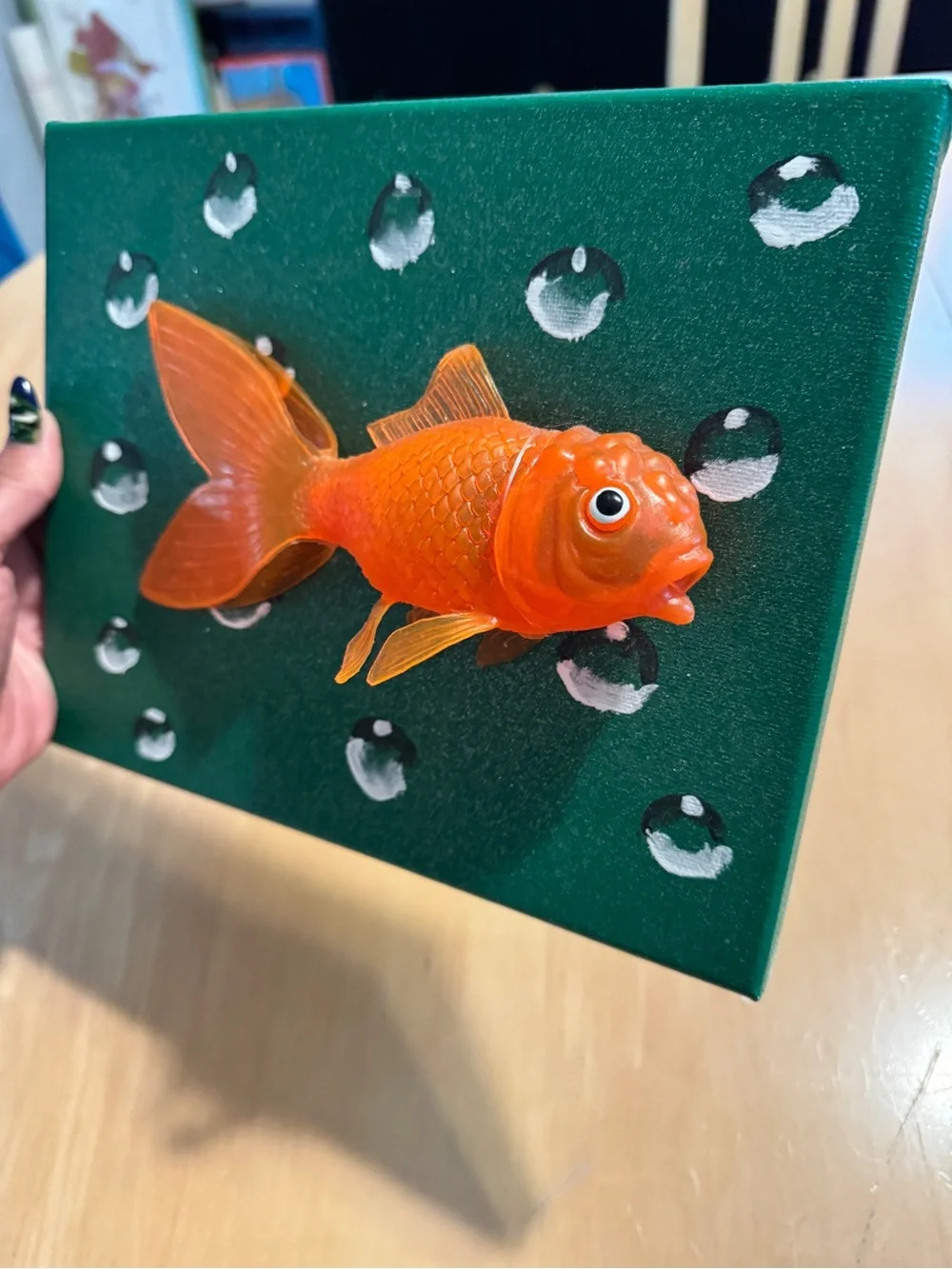 3D Adorable Decorative Orange Goldfish Wall Art Plaque